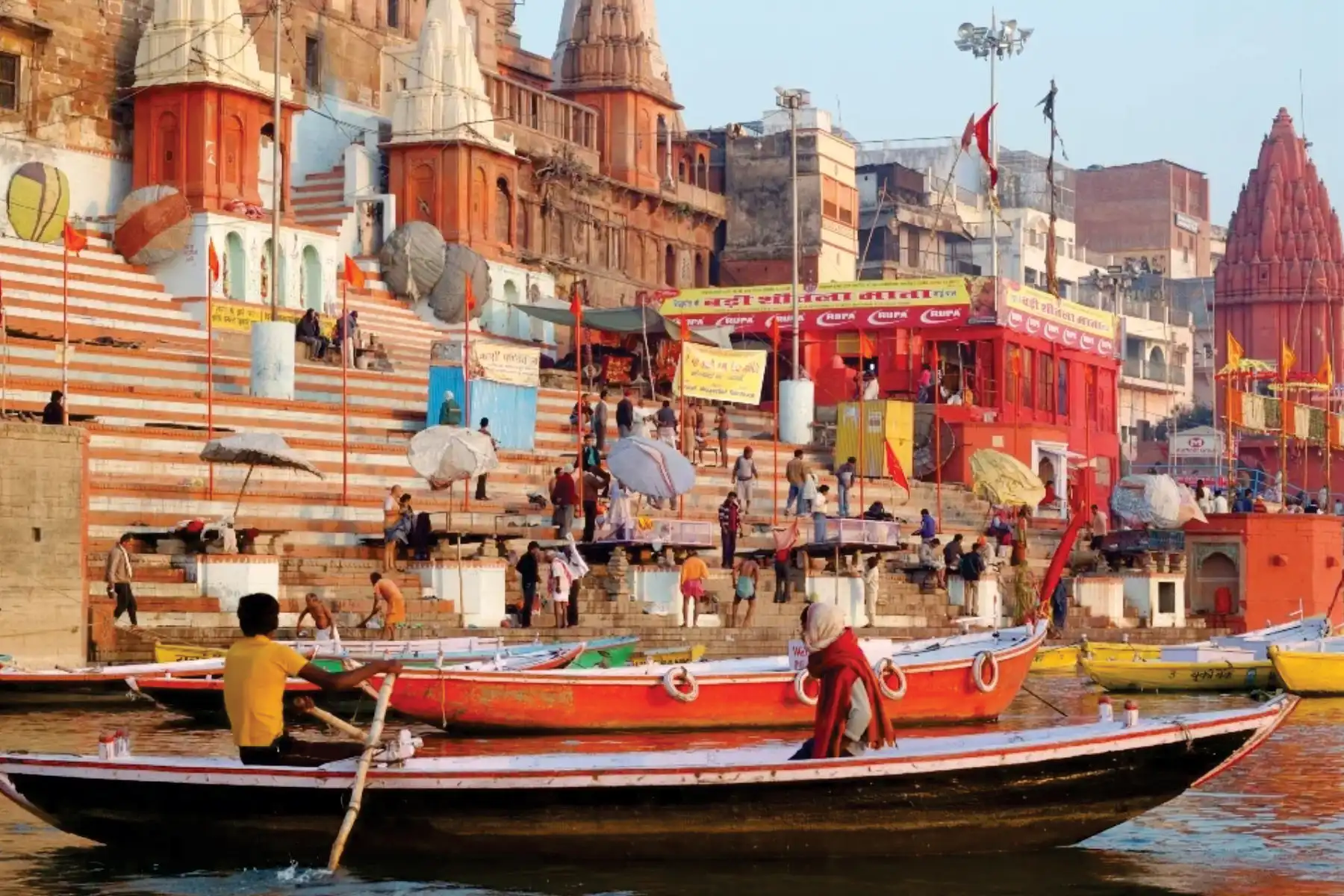 Boat ride on the ganges river